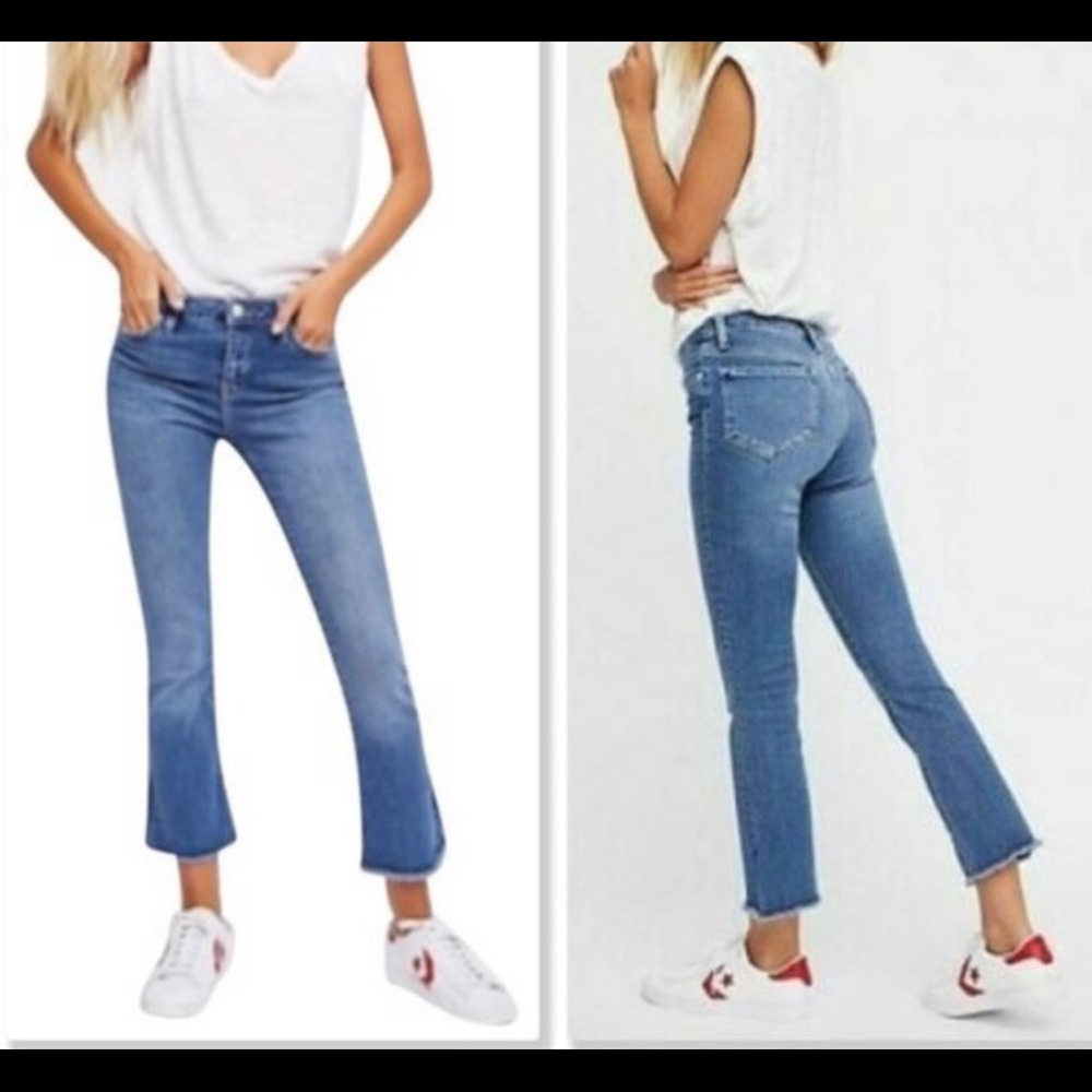 Free People Crop Flare Jeans